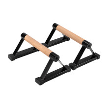 Paire de supports de pompes en bois massif et en métal pour-Noir