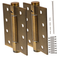 2 Pack Heavy Duty Self Closing Door Hinges for Garage, Aluminum Alloy Spring Loaded Design