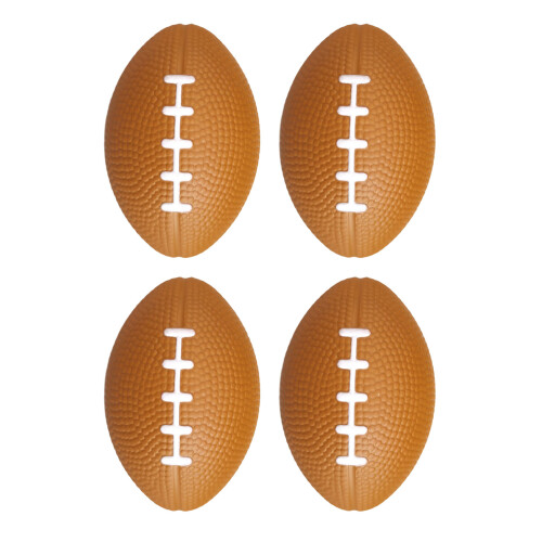 Football Shape PU Grip Ball For Hand Development Exercise-Brown