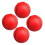4Pcs PU Soft Baseball Training Sport Batting Ball Elastic-Red 1