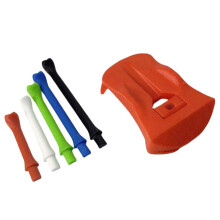 Light Weight Golf Simulator Tees Stable Base with 5 Pre-Cut-Red