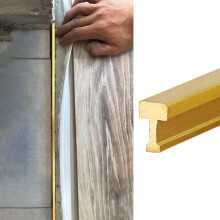 Brass Floor Transition Strip for Doorways, Durable Metal Threshold Trim for Carpet and Tile, Gold 40–63in