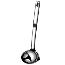 (Black) Oil Separator Spoon Stainless Steel Soup Fat Ladle Long Kitchen Utensil Cooking Spoon