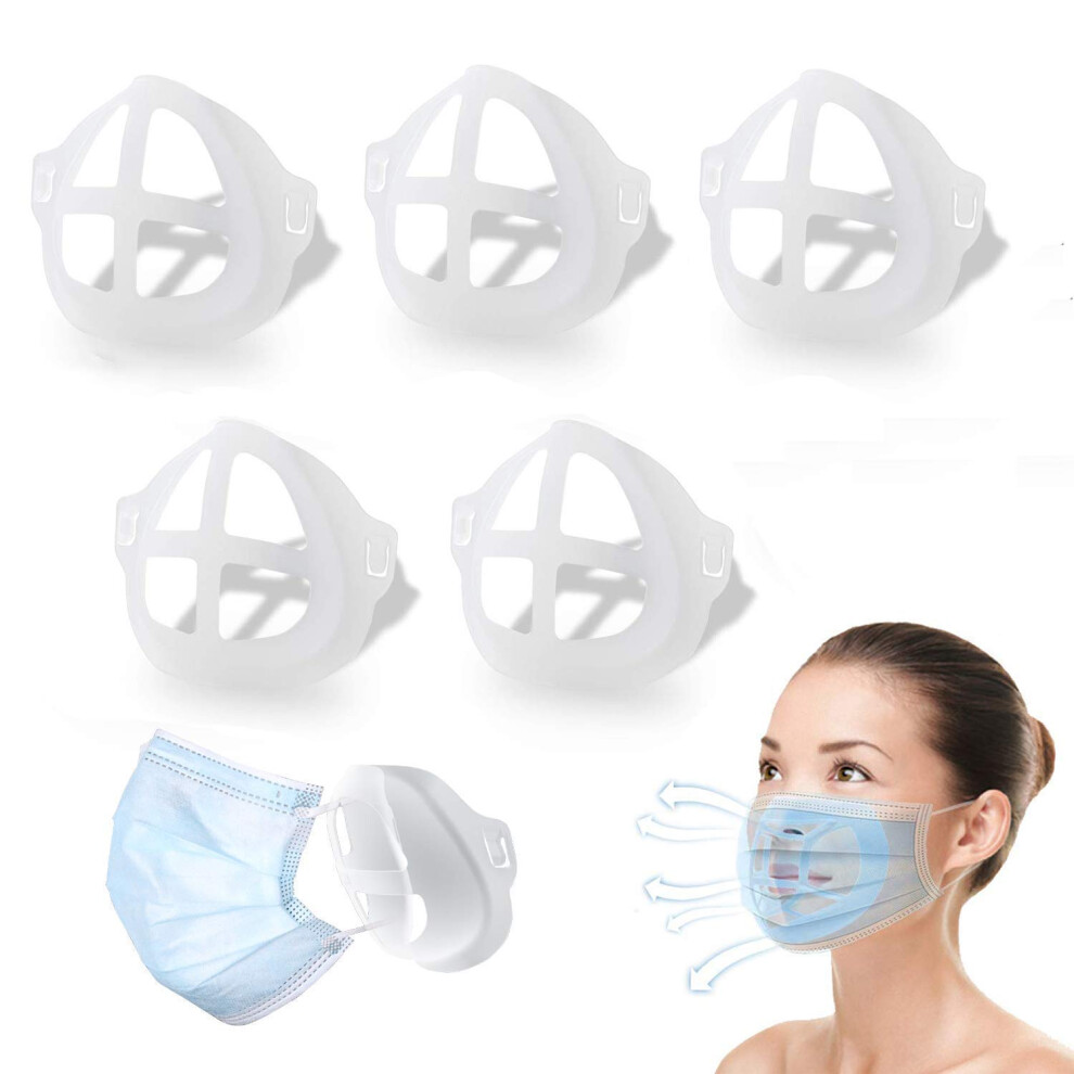 Face Inner Support Frame 3D Mask Bracket 5 Pack, More Breathing Space And Lipstick Protection, Reusable Washable Comfort Fit 9073542052692