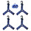 Support de boules Portable, sangle réglable,-Bleu profond 1