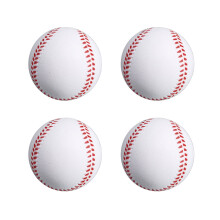 4Pcs PU Soft Baseball Training Sport Batting Ball Elastic-White