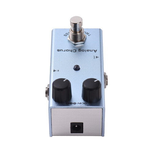 Analog Chorus Guitar Effects Pedal with True Bypass, Warm Modulation, Rate and Depth Controls, DC 9V
