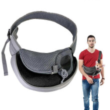 (L, Green) Cat Carrier Cat Sling Bag Breathable Mesh Travel Sling Pouch Carrier With Adjustable Strap For Small Dogs Cats Puppies