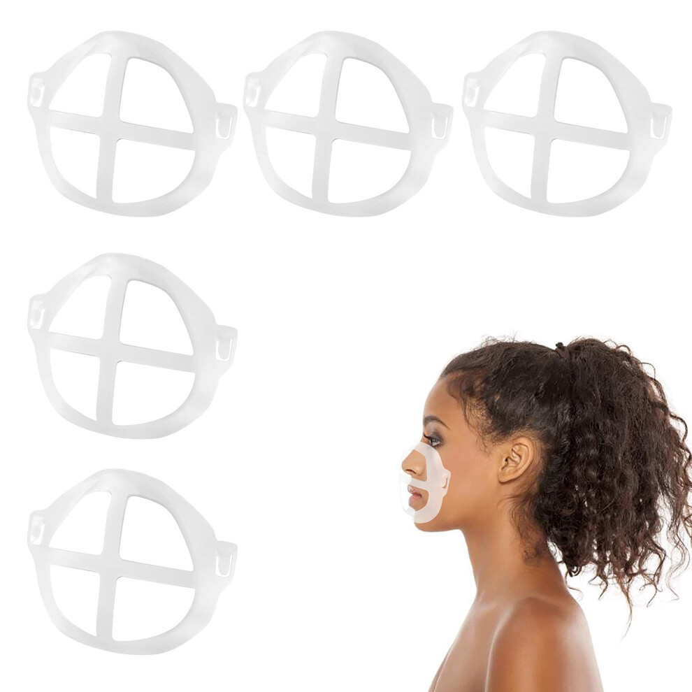 5Pcs 3D Mask Bracket Inner Support Frame, Comfortable Breathing Space Holder, Anti Fog Reusable Design 9073542052876