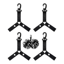 Cheerleading Bobbles Storage Strap Backpack Organizer-Black
