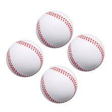 4Pcs PU Soft Baseball Elastic Squeeze Toy Training Ball-White
