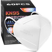 KN95 Face Masks 60 Pack White 5Layer Breathable Comfort Fit Disposable KN95 Masks for Adults