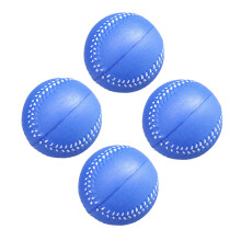4Pcs PU Soft Baseball Training Sport Batting Ball Elastic-Blue
