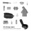 Pack de barres transversales réfléchissantes pour guidon de-Noir 2