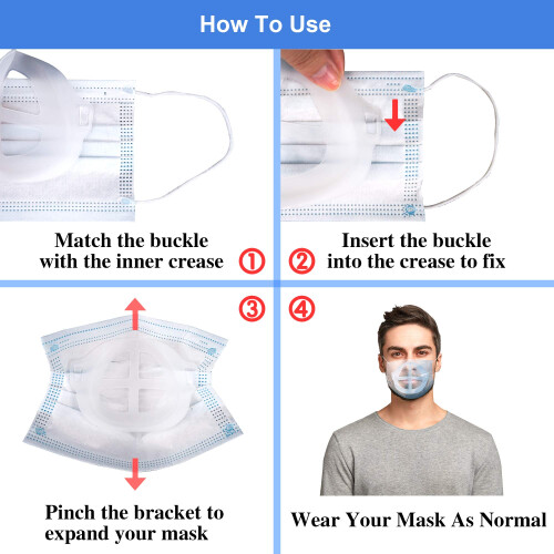 5PCS Silicone Mask Bracket 3D Face Mask Support Frame Reusable Washable Easy Breathing Comfort 1