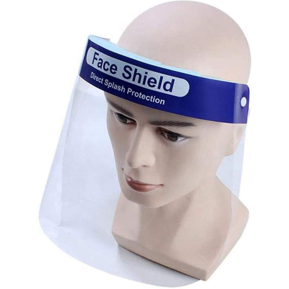 Reusable Antifog Face Shield With Adjustable Elastic Band, Full Face Coverage And Clear Blue Protection Â 1Pc 9351714531696