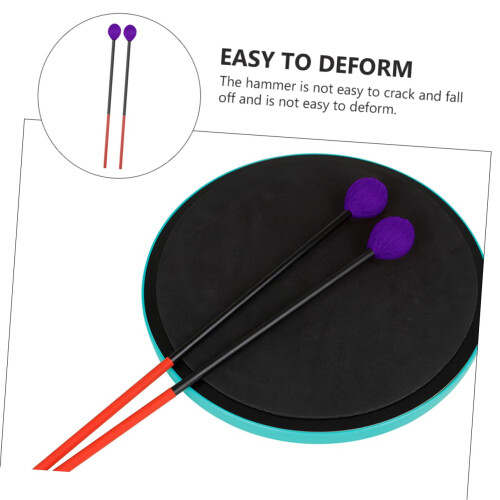2pcs Purple Xylophone Mallets Marimba Mallets for Percussion Instruments Easy Color Identification 2