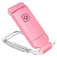 (Pink) Led Card Book Light Usb Rechargeable Read Lamp Bedside Clip Type Adjustable Eye Protection Bookmark