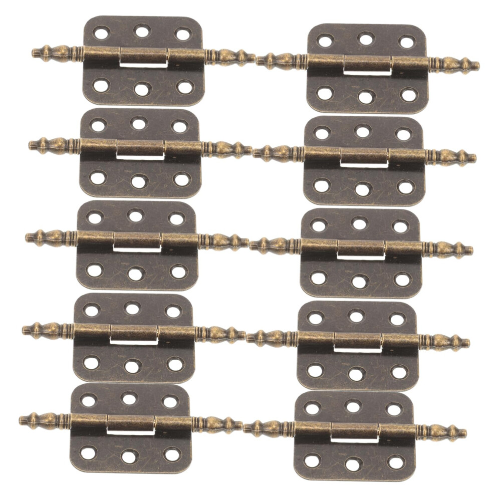 10Pcs Antique Cabinet Hinges Vintage Iron Construction Rustic Design For Kitchen Cabinet Restoration 9330225383543