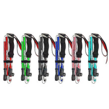 (110-130cm, black) 5-section Folding Trekking Poles Walking Stick Hiking Naturehike Antishock