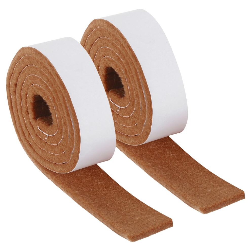 Furniture Felt Pads Light Brown 2 Rolls Adhesive Felt Strips For Hardwood Floors Floor Protection Noise Reduction 9351714531795