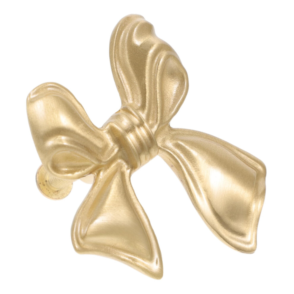 Vintage Brass Cabinet Knobs Drawer Pull Handles With Bow Design And Classic Finish For Dresser 9351714531931