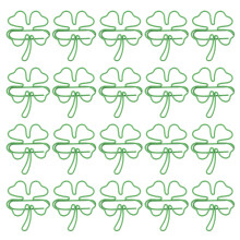 40Pcs Green Shamrock Paperclips Decorative Metal Clips for Invitations