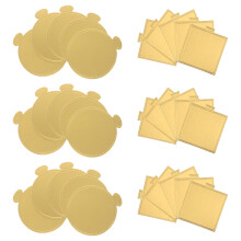 100St Gouden Kartonnen Cakebases, Rond En Vierkant Voor Pastry Display