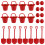 8Sets Mini Red Firefighter Tools Set with and Bucket for Models 1