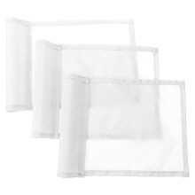 3Pcs Sturdy Nylon Golf Practice Flags White for Indoor Outdoor Putting