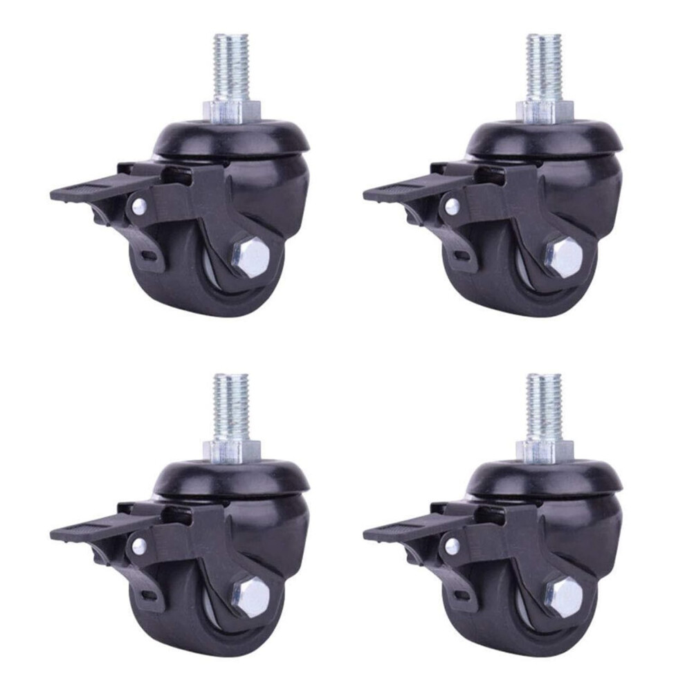Heavy Duty Swivel Caster Wheels Set Of 4 With M16x25mm Threaded Stem, Quiet NonâMarking Nylon Casters For Workbench And Furniture 9330225383796
