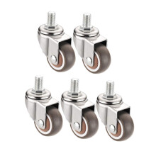 Office Chair Wheels for Hardwood Floors, Quiet 360 Rotation Casters Set of 5, Threaded or Standard Stem