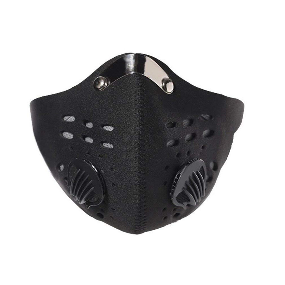 Motorcycle Face Mask With Pm2.5 Filter Windproof Breathable Antidust Respirator For Cycling And Biking Black 9771547907114