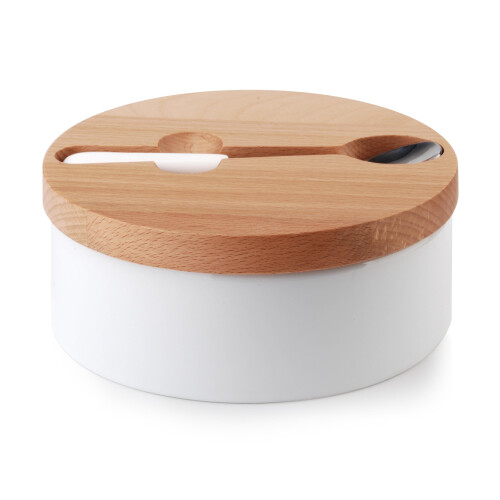 Suikerpot Porselein BASIC KITCHEN COOKINI 14,7x14,7x6 cm Wit 1 st.
