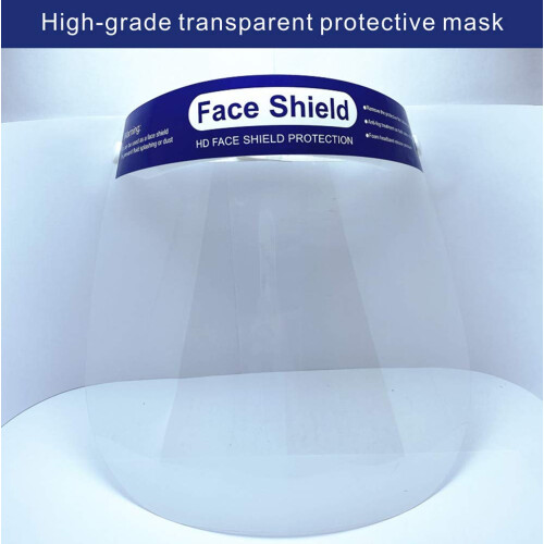 Reusable AntiFog Face Shield with Adjustable Elastic Band, Full Face Coverage and Clear Blue Protection – 1pc 1