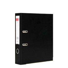 Black A4 File Folder with Durable Metal Clip, Expandable Document Organizer for Office Storage