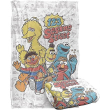 (50x40in 125x100cm) 2025 Sesame Street 123 Sesame Street Silky Touch Super Soft Throw Blanket