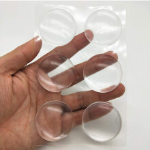 Clear Self Adhesive Door Knob Wall Protector, Transparent Soft Rubber Door Stopper Bumper Pads (6PCS)