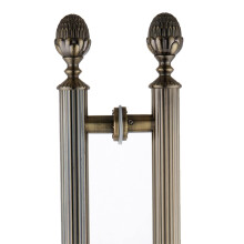 Stainless Steel Door Handle 60cm Modern Double Sided Pull for Glass or Wood Door, Corrosion Resistant