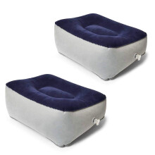 Inflatable Foot Rest Pillow for Airplane Travel, Comfortable Foot Support with Quick Inflate Design