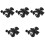 5Pcs Black Metal Mic Stand Clips Adjustable Pole Clamp for Recording 2