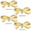4 Pack Gold Cabinet Knobs Solid Brass Bow Drawer Pulls Elegant Polished Finish for Dresser Cupboard 1
