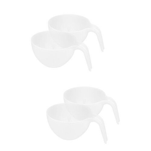4Pcs Plastic Mixing Bowls Transparent Set with Handle for Kitchen Use 1