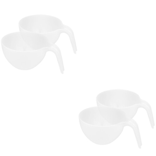 4Pcs Plastic Mixing Bowls Transparent Set with Handle for Kitchen Use 2