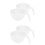 4Pcs Plastic Mixing Bowls Transparent Set with Handle for Kitchen Use 4