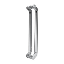 Modern Matte Stainless Steel Glass Shower Door Handle, Double Sided Pull with Weather‑Resistant Finish