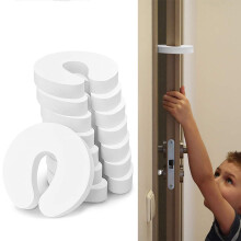 Child Safety Door Stopper 8 Pack, Foam Finger Pinch Guard with Soft Cushion, Baby Proof C Shape Design