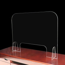 Acrylic Sneeze Guard 1 Pack Clear Protection Barrier for Counter and Desk, 5mm Plexiglass Shield