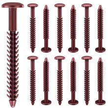 12 Pack Burgundy Red Vinyl Shutter Fasteners Plastic Pins for Decorative Exterior Window Shutters