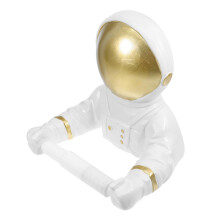 Astronaut Toilet Paper Holder Wall Mounted Gold Finish Space Theme Bathroom Tissue Roll Holder